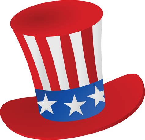 Free Clipart Of A Patriotic American Top Hat Transparent Background