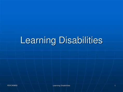 Ppt Learning Disabilities Powerpoint Presentation Free Download Id