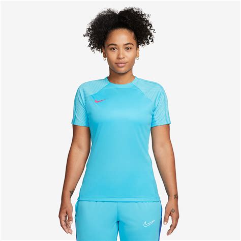 Nike Womens Dri-Fit Strike SS Top - Baltic Blue/Baltic Blue/Hyper Pink ...