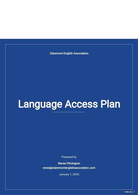 Language Access Plan Template