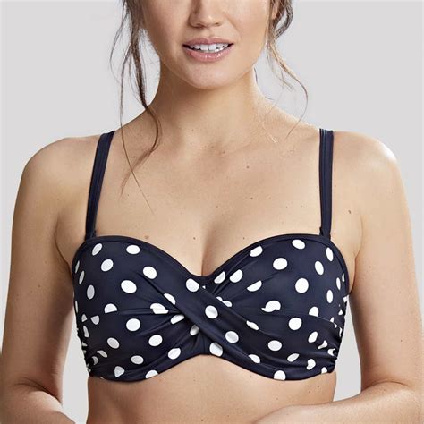 Panache Anya Riva Spot Bandeau Bikini Top Storm In A D Cup AUS