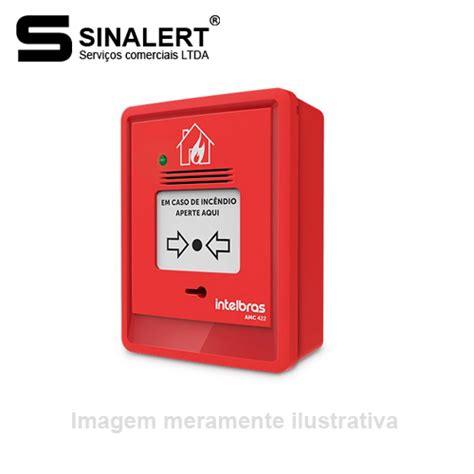 Acionador Manual Convencional C Sirene Amc Intelbras Sinalert