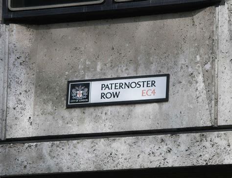 Paternosters: The REAL Paternoster Row