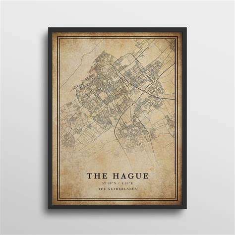 The Hague Map Netherlands the Hague Map Print the Hague Map - Etsy