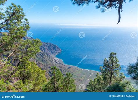 Aerial View of Beaches at El Hierro Island from Mirador De Las Playas ...