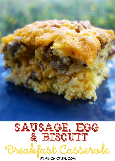 Sausage Egg And Biscuit Breakfast Casserole Plain Chicken®