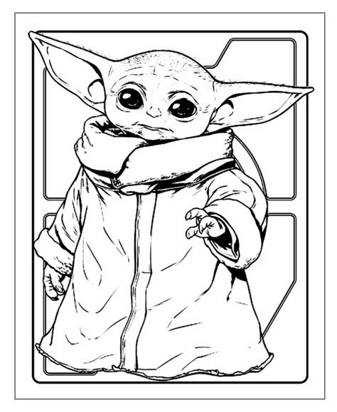 Desenhos Do Baby Yoda Para Colorir E Imprimir