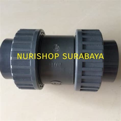 Jual True Union Ball Check Valve Pvc Kdj Double Watermur Water Mur