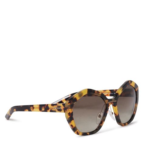 Prada Black 0pr 08xs Octagonal Sunglasses Women Tortoise Flannels