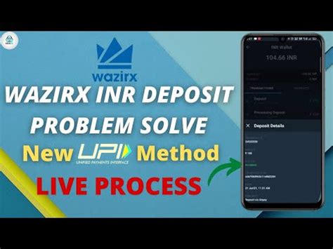 WAZIRX INR DEPOSIT PROBLEM SOLVE WAZIRX INR DEPOSIT FULL PROCESS YouTube