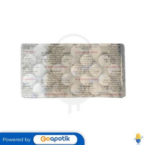 EUTHYROX 50 MCG STRIP 25 TABLET HIPOTIROID Kegunaan Efek Samping