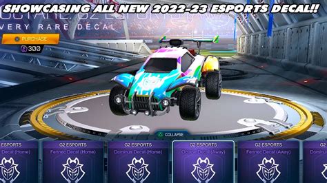 Showcasing All NEW 2022 23 Esports Decals Rocket League Showcase