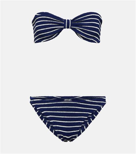 Hunza G Jean Striped Bikini Blue Editorialist