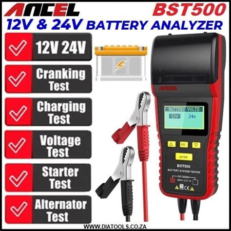 Ancel Bst500 12v 24v Battery Tester Analyzer With Printer