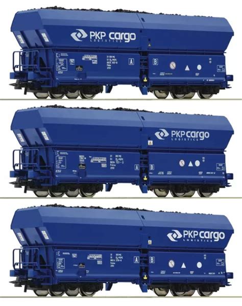 Roco Set Mit Selbstentladewagen Bauart Falns Pkp Cargo Ep Vi Spur H