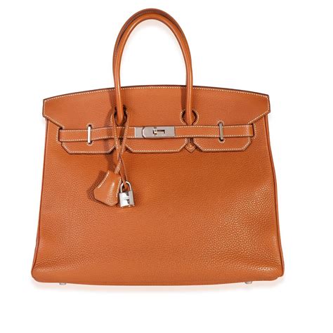 Herm S Hermes Gold Togo Birkin Phw Braun Leder Ref Joli Closet