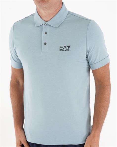 Ea7 Classic Polo Shirt Light Blue 80s Casual Classics