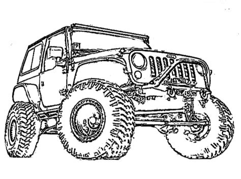 Coloring Pages Jeep Wrangler Jeep Wrangler Coloring Page Mimi Panda