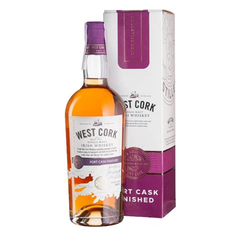 WEST CORK Port Cask Finished Irish Single Malt Whiskey