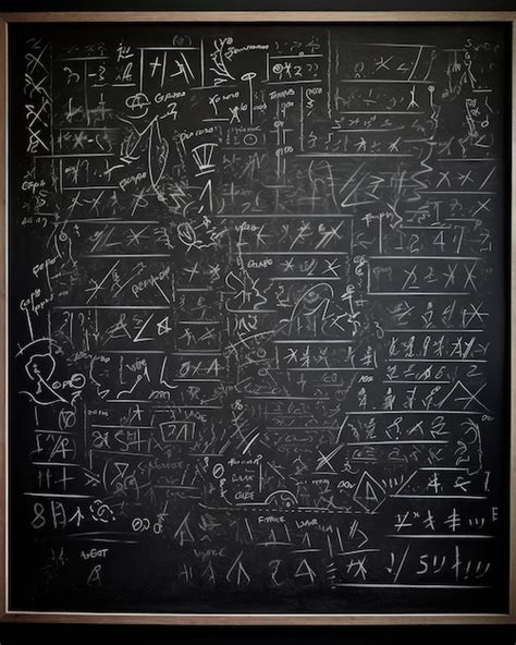 Premium Ai Image A Chalkboard With The Numbers 1 And 2 On It