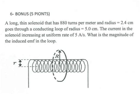 Solved A Long Thin Solenoid That Has 880 Turns Per Met