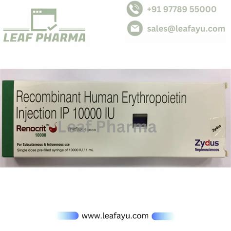 Renocrit Recombinant Human Erythropoietin Injection Ip Iu