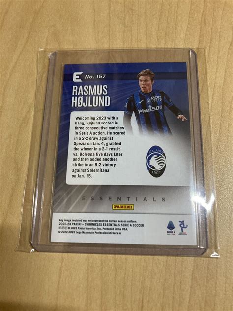 Rasmus Hojlund 2022 23 Panini Chronicles Essentials Serie A Rookie Rc