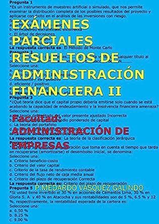 Amazon Administraci N Financiera Ii Ex Menes Parciales Resueltos