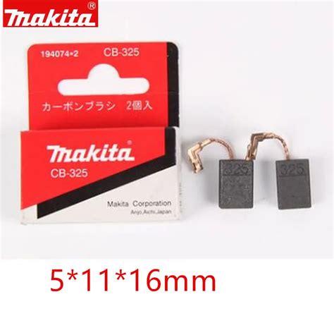 Makita 194074 2 Carbon Brush For Cb 325 9558pb Hr2651j Hr2650j Hr2631f Hr2630 Bo6050j Ga5040r