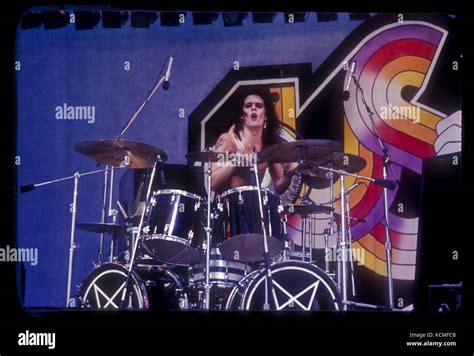 Motley Crue performing live at the 1983 US Festival in Devore, CA USA ...