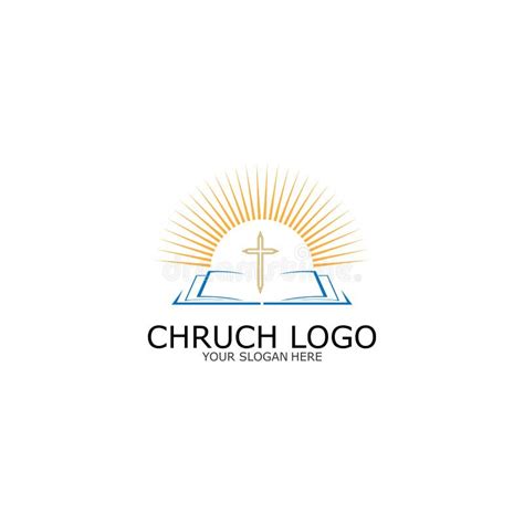 Igreja Do Logotipo S Mbolo Crist O A B Blia E A Cruz Do Cristo Jesus