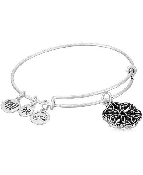 Alex And Ani Endless Knot Iii Rafaelian Silver Bangle Bracelet Jewelry