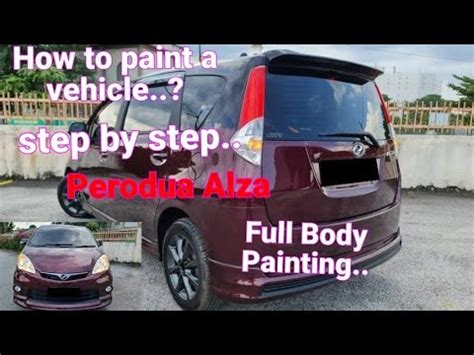 Perodua Alza Full Body Painting Repair Car Paint Wet Sanding Block