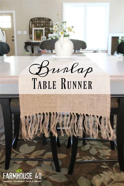 Burlap Table Runner Dress Up Your Table - FARMHOUSE 40