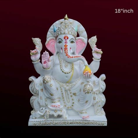 Marble Ganesh Statue 18 Inch Marble Ganesh Statue Wholesale Trader