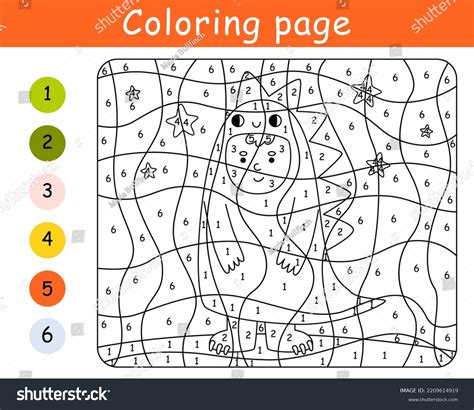 Color By Number Game Kids Child Stock Vector (Royalty Free) 2209614919 ...