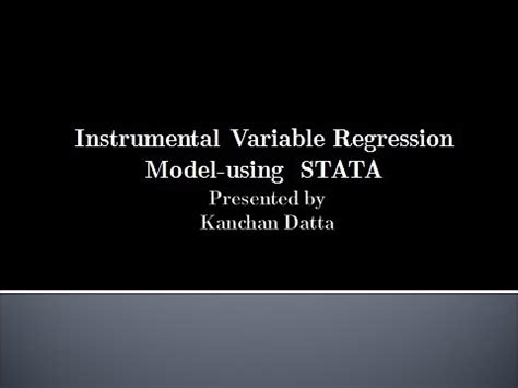 Instrumental Variable Regression Model YouTube