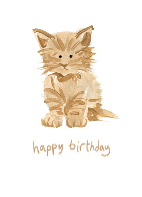 Happy Birthday Cat Card – Scribbler Cards & Gifts