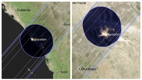 Animaci N Muestra El Recorrido Que Tendr El Eclipse Solar En M Xico