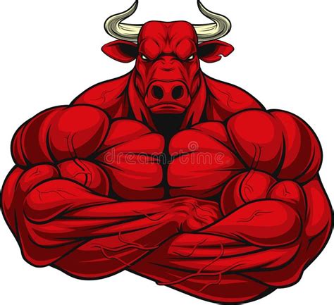 Strong ferocious bull stock vector. Illustration of bull - 89216508