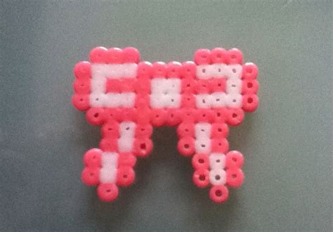 Perler Bead Cute Bow By Purplepandacharms On Deviantart Perler Beads