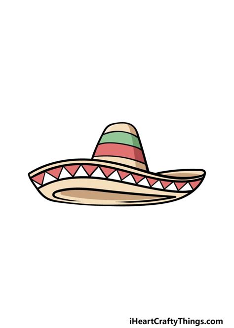 Sombrero Drawing - How To Draw A Sombrero Step By Step