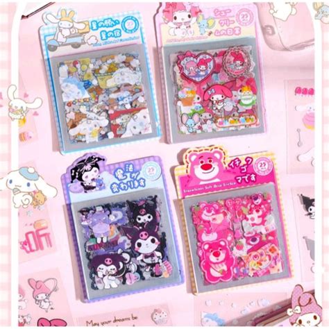 Jual Stiker Sanrio Deco Scrapbook Transparan Sticker Botol Lotso Kuromi