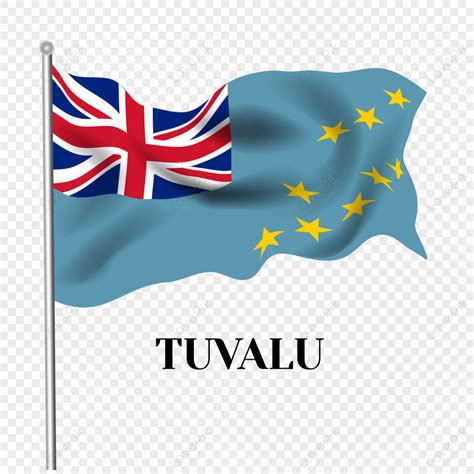 hand drawn cartoon tuvalu flag white official nation hand clipart