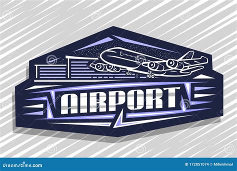 Vector logo for Airport stock vector. Illustration of high - 172851074