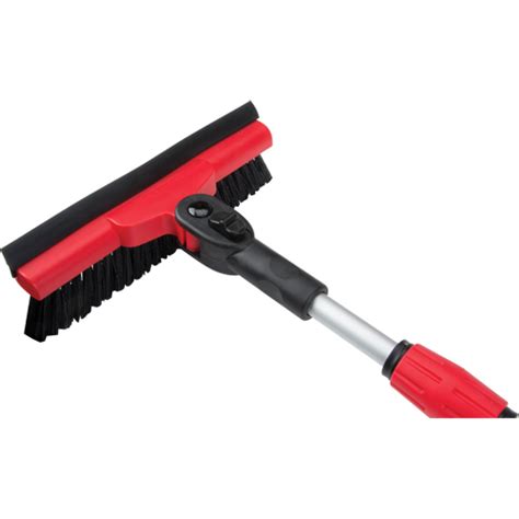 Mallory Snow Brush With Pivot Head Telescopic Rubber Squeegee Blade