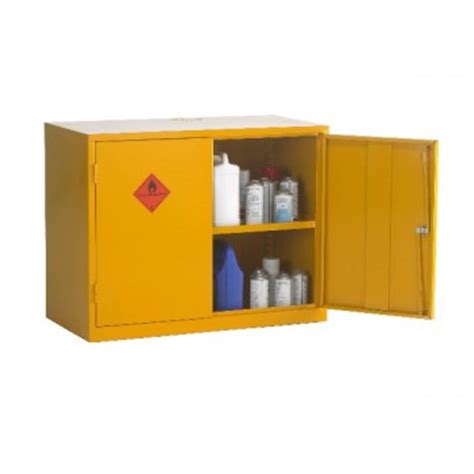 CoSHH flammable chemicals storage cabinets. Solvents storage bins