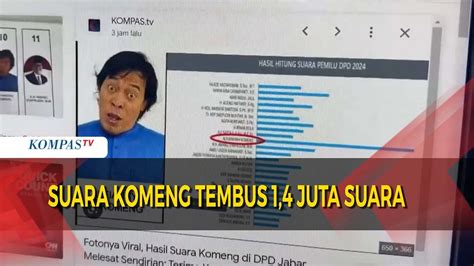 Berapa Gaji Dan Tunjangan Komeng Jika Lolos Jadi Anggota DPD YouTube