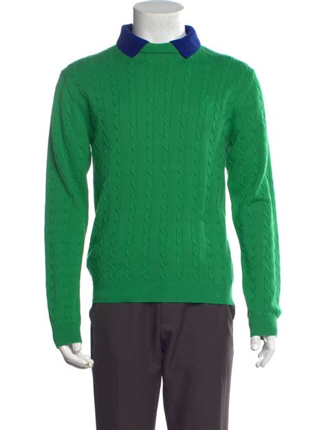 Raf Simons X Fred Perry Collar Long Sleeve Polo Sweater Green