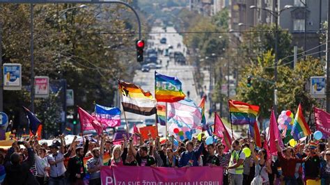 Thousands Of Anti Riot Policemen Protect Gay Pride March In Serbian